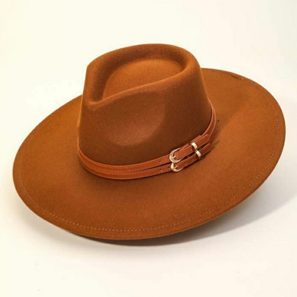 Brown Cowboy/Cowgirl Fedora Hat